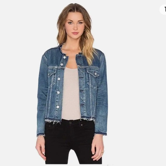 AMO Lola denim jacket NWT, Size XS, Med Blue Wash - Picture 5 of 16